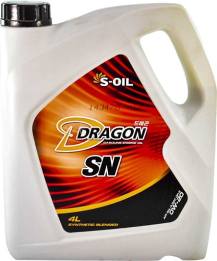 Моторное масло S-Oil Dragon SN 0W-20 4 л на Chevrolet Lumina
