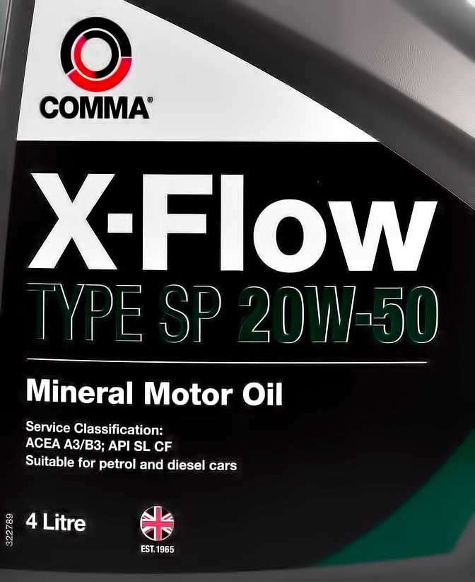 Моторное масло Comma X-Flow Type SP 20W-50 4 л на Ford Fusion