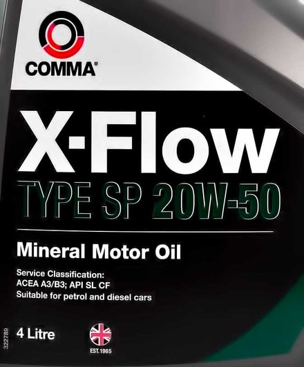 Моторное масло Comma X-Flow Type SP 20W-50 4 л на MINI Paceman