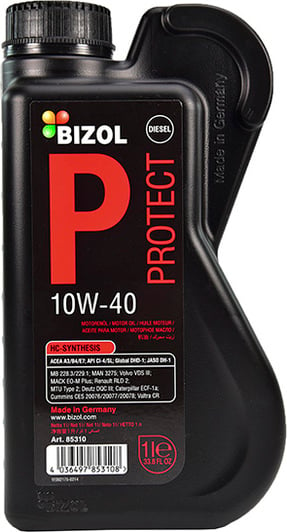 Моторное масло Bizol Protect 10W-40 для Skoda Rapid 1 л на Skoda Rapid