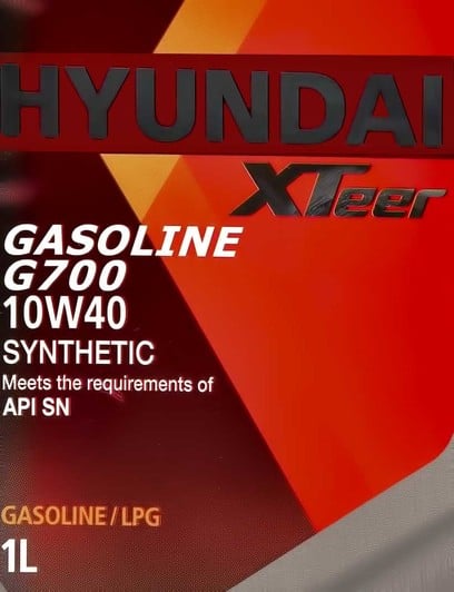 Моторное масло Hyundai XTeer Gasoline G700 10W-40 1 л на Lexus RC