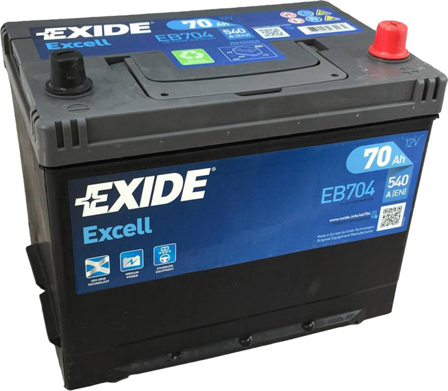 

Аккумулятор Exide 6 CT-70-R Excell EB704