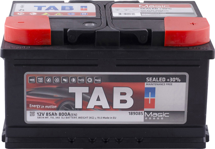 

Аккумулятор TAB 6 CT-85-R Magic 189085