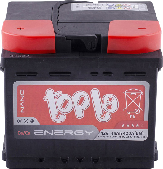 

Аккумулятор Topla 6 CT-45-L Energy 108345