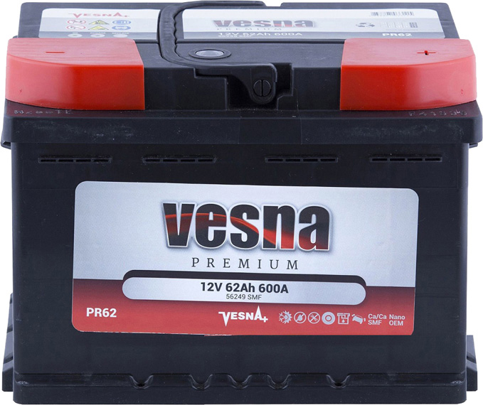 

Аккумулятор Vesna 6 CT-62-R Premium 415062