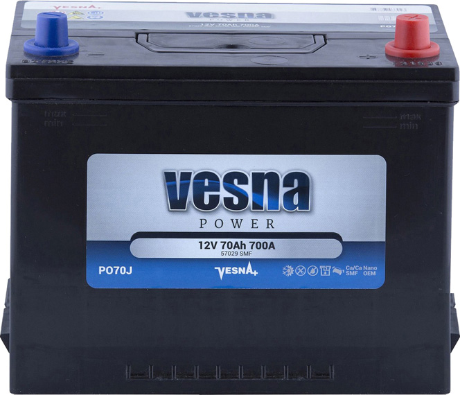 

Аккумулятор Vesna 6 CT-70-R Power JIS 415270
