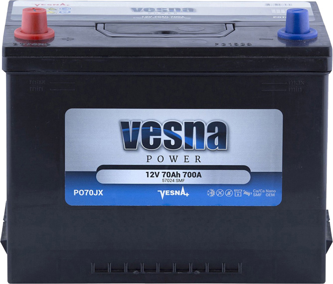 

Аккумулятор Vesna 6 CT-70-L Power JIS 415370