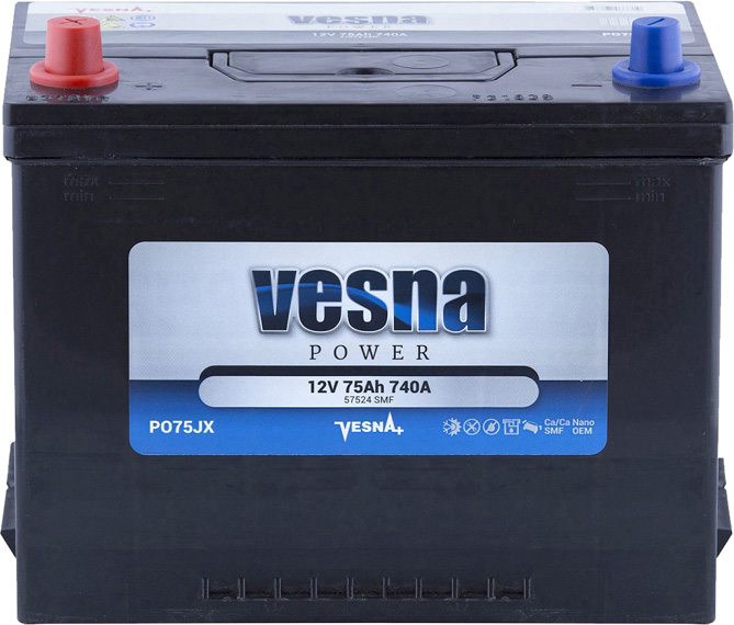 

Аккумулятор Vesna 6 CT-75-L Power JIS 415775