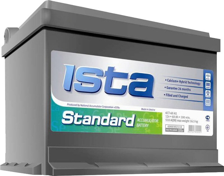 

Аккумулятор Ista 6 CT-60-R Standard 5600404