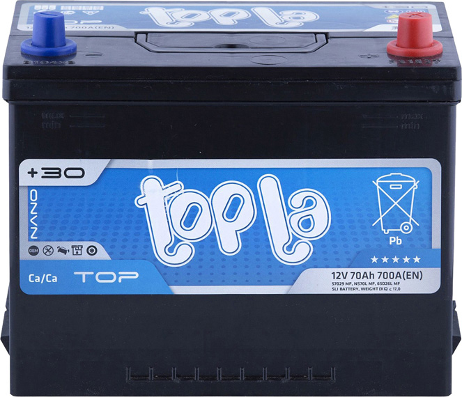 

Аккумулятор Topla 6 CT-70-R Top JIS 118870