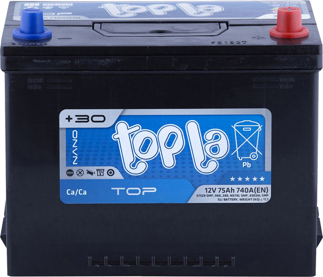 

Аккумулятор Topla 6 CT-75-R Top JIS 118875