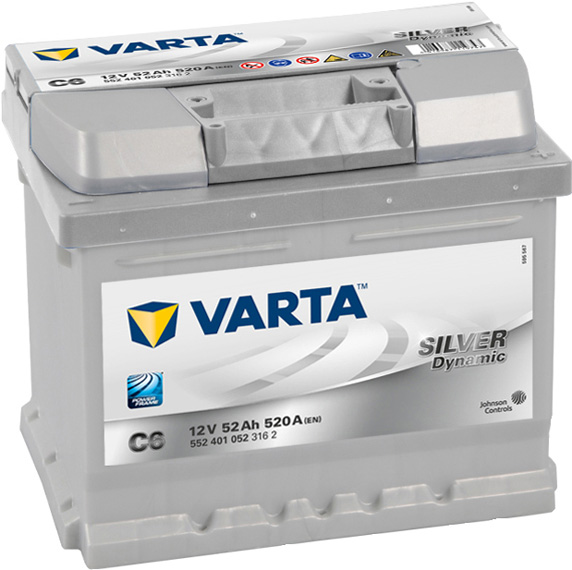 

Аккумулятор Varta 6 CT-52-R Silver Dynamic 552401052