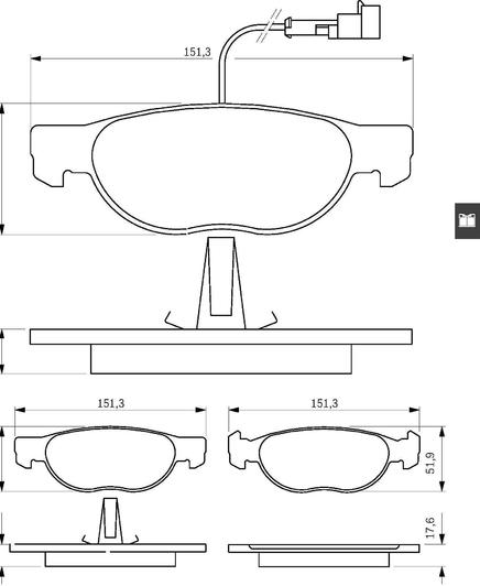 0 986 424 246 Bosch Гальмівні колодки