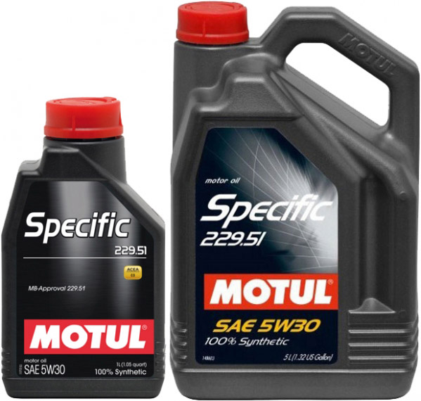 Моторна олива Motul Specific MB 229.51 5W-30 на Peugeot 308