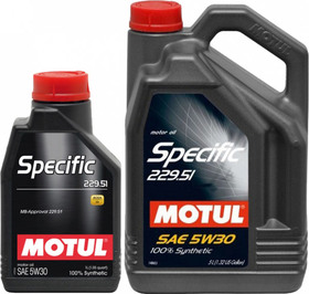 Моторное масло Motul Specific MB 229.51 5W-30 синтетическое