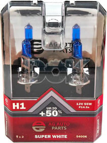 Автолампа AG-Autoparts Super White H1 P14,5s 55 W темно-голубая ag40190s