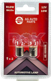 Автолампа AG-Autoparts R10W BA15s 10 W прозора ag40060s