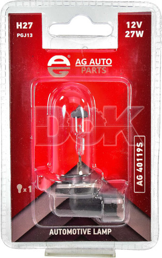 Автолампа AG-Autoparts Standard H27/2W PGJ13 27 W прозрачная ag40119s