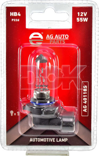 Автолампа AG-Autoparts Standard HB4 P22d 55 W прозрачная ag40118s