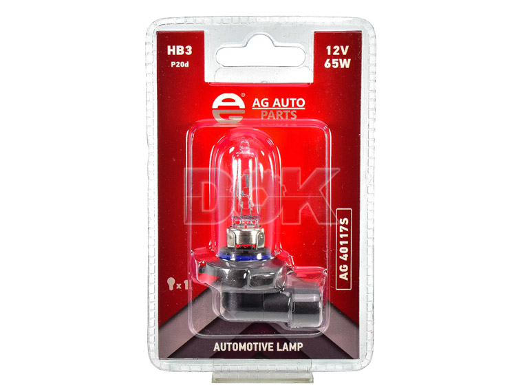

Автолампы AG-Autoparts ag40117s Standard HB3 P20d 65 W прозрачная
