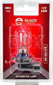 Автолампа AG-Autoparts Standard HB3 P20d 65 W прозора ag40117s