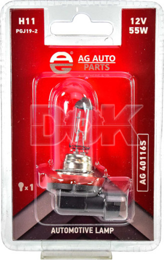 Автолампа AG-Autoparts Standard H11 PGJ19-2 55 W прозрачная ag40116s