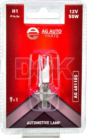 Автолампа AG-Autoparts Standard H1 P14,5s 55 W прозрачная ag40110s