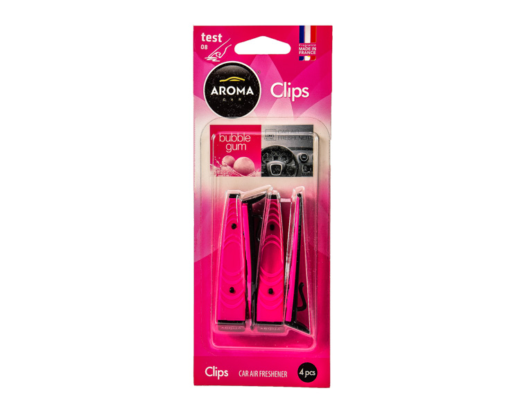 

Ароматизатор Aroma Car Clips Bubble Gum 20 г 92382