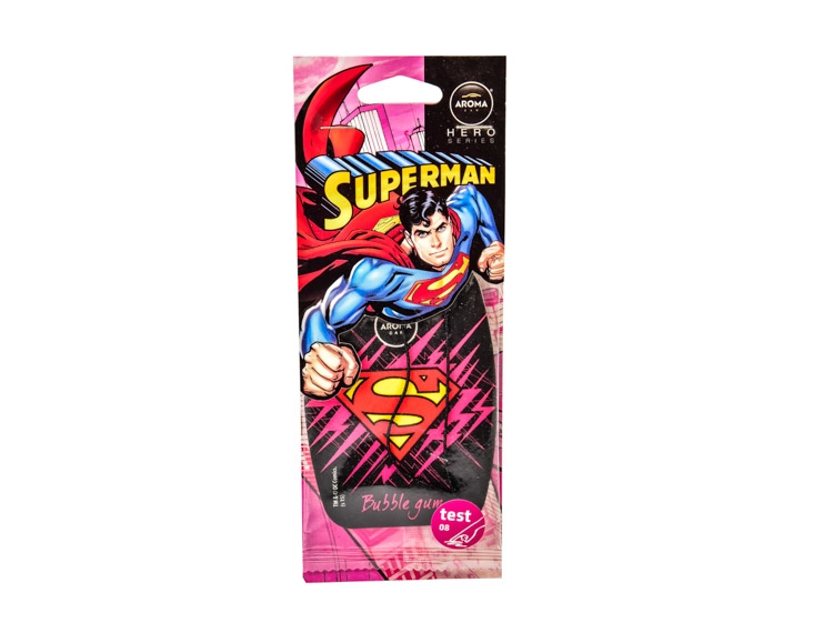 

Ароматизатор Aroma Car Hero Superman Bubble Gum 92767