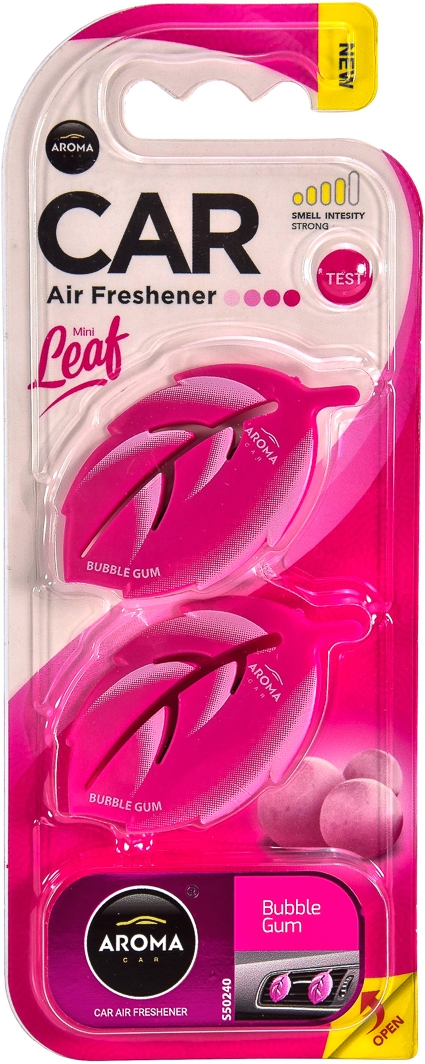 

Ароматизатор Aroma Car Leaf 3D Mini Bubble Gum 9 83130