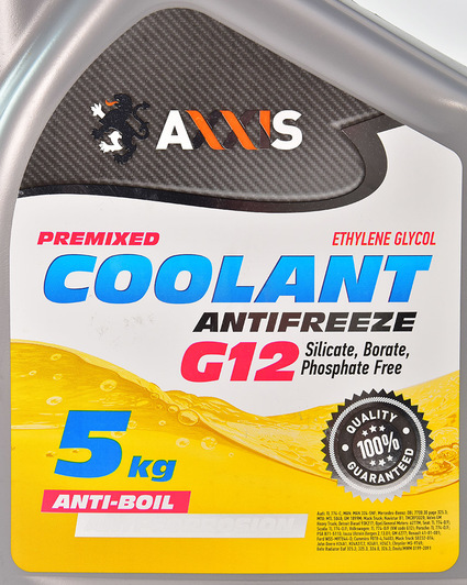 Готовый антифриз Axxis Coolant G12 желтый -32 °C 5 л