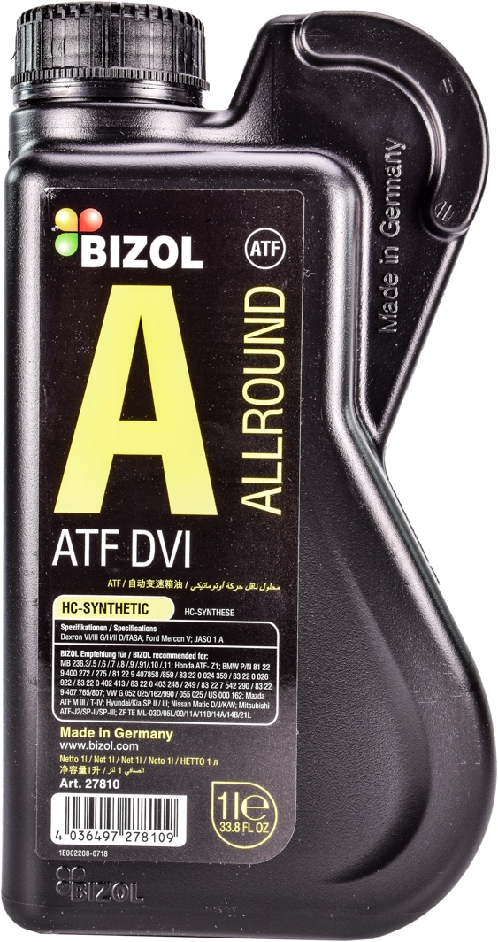 

Трансмиссионное масло Bizol Allround ATF D-VI синтетическое b27810