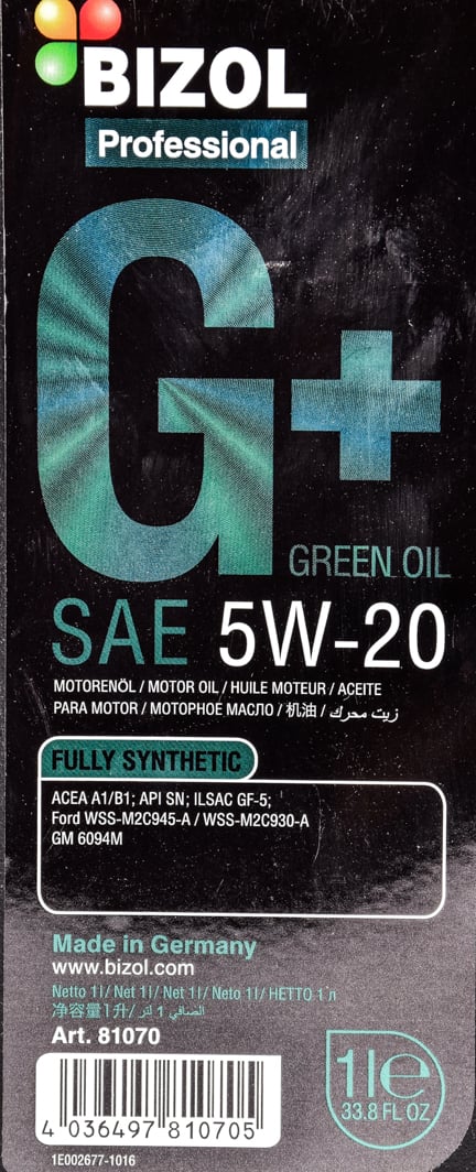 Моторна олива Bizol Green Oil+ 5W-20 1 л на Mitsubishi L300