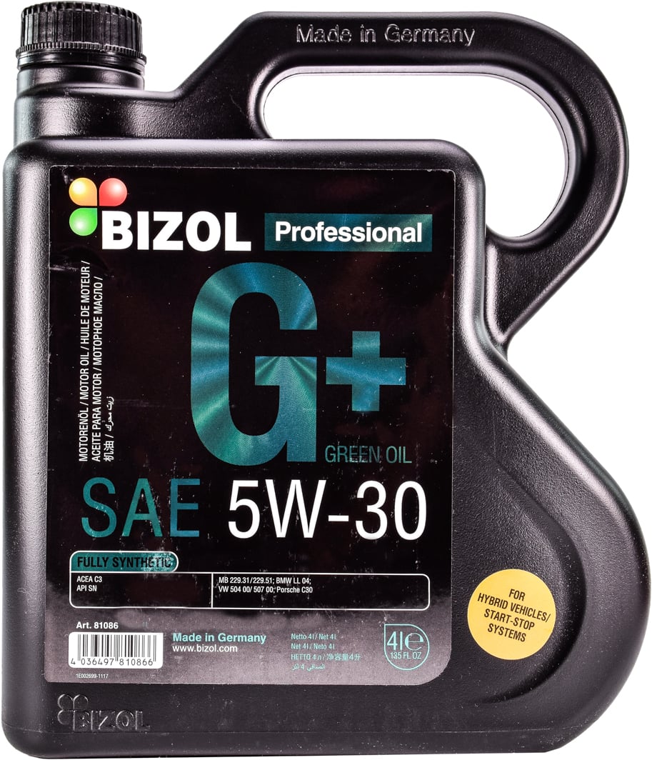 Моторна олива Bizol Green Oil+ 5W-30 4 л на Iveco Daily IV