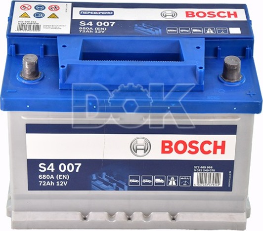 Акумулятор Bosch 6 CT-72-R S4 Silver 0092S40070