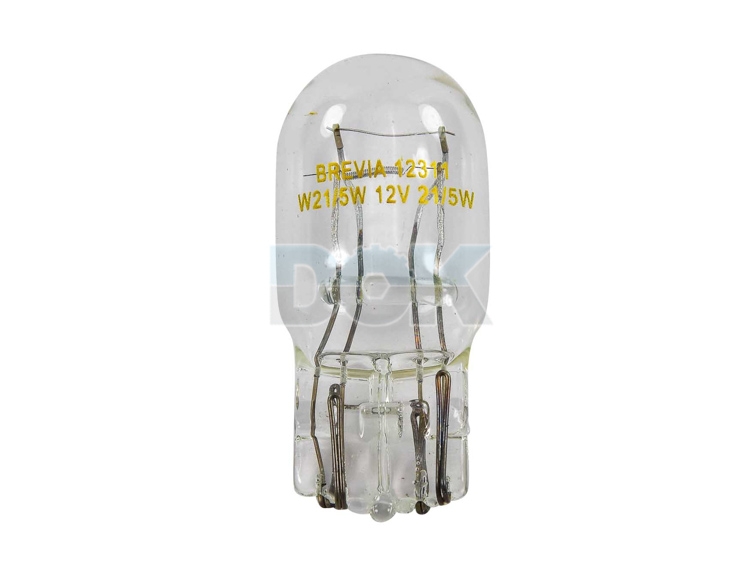

Автолампа Brevia 12311C W21/5W W3x16q 5 W 21 W прозрачная