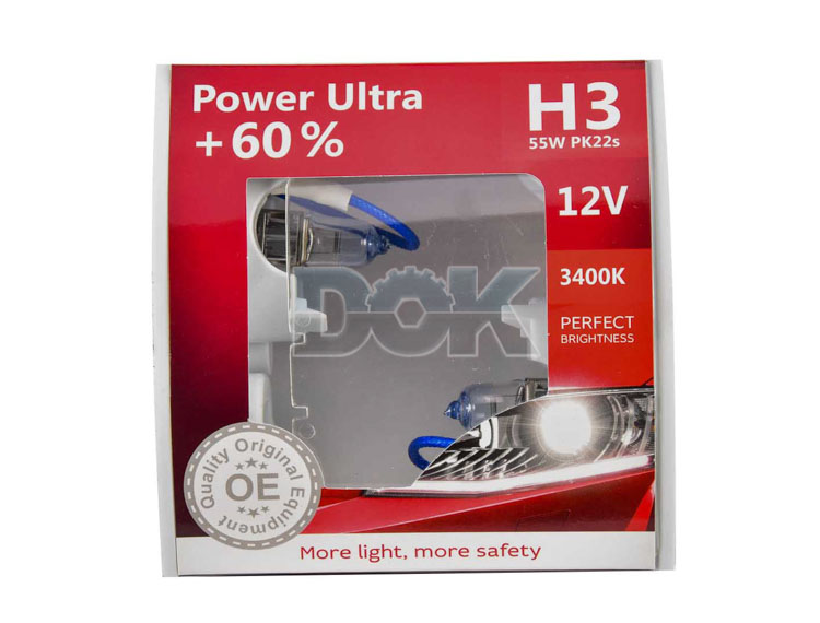 

Автолампа Brevia 12030PUS Power Ultra+60% H3 PK22s 55 W прозрачная