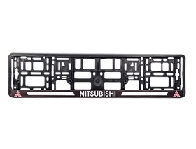 Рамка номерного знака Carlife NH152 цвет черный на Mitsubishi пластик