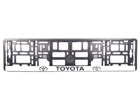 Рамка номерного знака Carlife NH17 колір чорний на Toyota пластик