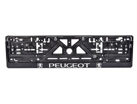 Рамка номерного знака Carlife NH44 колір чорний на Peugeot