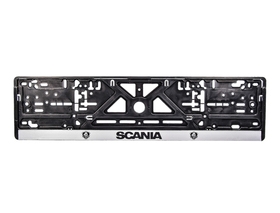 Рамка номерного знака Carlife NH67 колір чорний на Scania