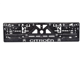 Рамка номерного знака Carlife NH49 колір чорний на Citroen пластик