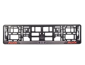 Рамка номерного знака Carlife NH212 колір чорний на Audi пластик