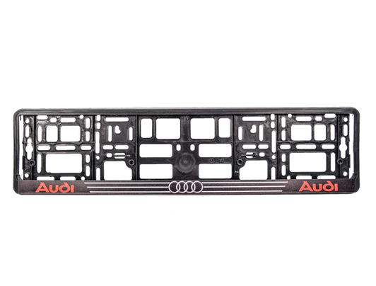 Рамка номерного знака Carlife NH212 колір чорний на Audi пластик