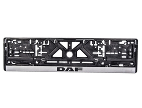 Рамка номерного знака Carlife NH68 колір чорний на DAF