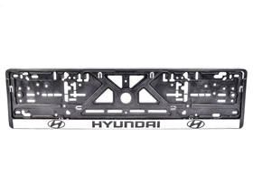 Рамка номерного знака Carlife NH16 колір чорний на Hyundai пластик