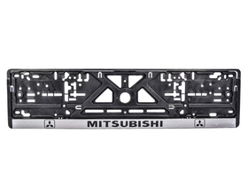 Рамка номерного знака Carlife NH19 цвет черный на Mitsubishi пластик