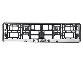 Рамка номерного знака Carlife NH360 цвет черный на Mitsubishi пластик