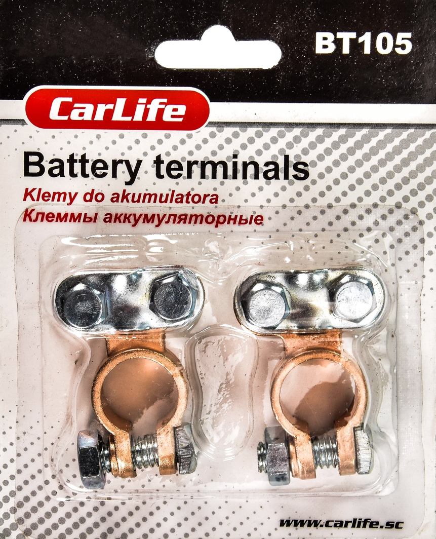 

Клеммы АКБ Euro Type 1 Carlife BT105