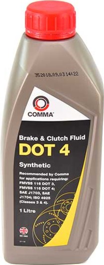 Гальмівна рідина Comma Synthetic DOT 4 ABS 1 л